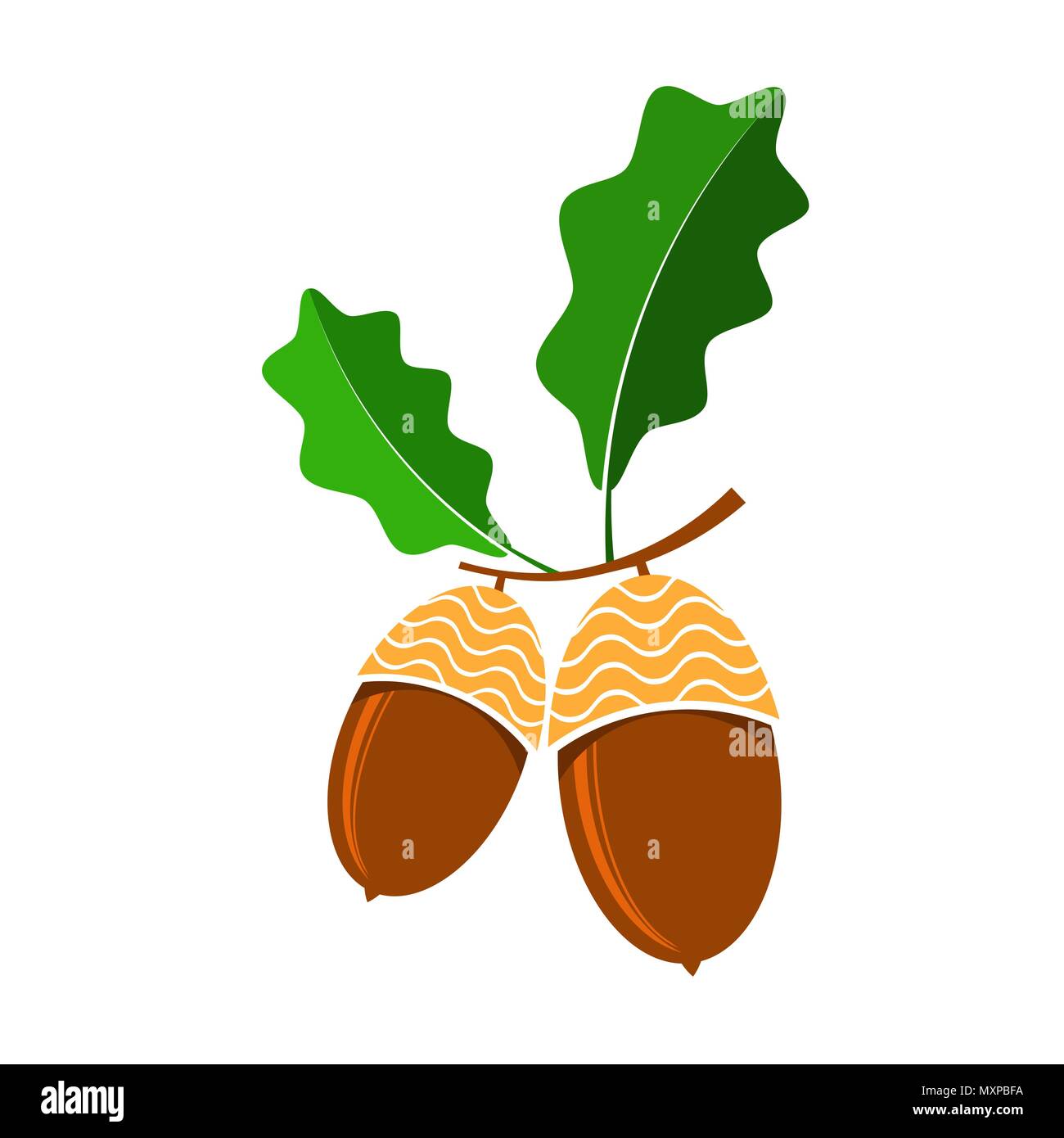 Ripe Acorn Icon. Autumn Oak Nut and Seed Logo Stock Vector Image & Art ...