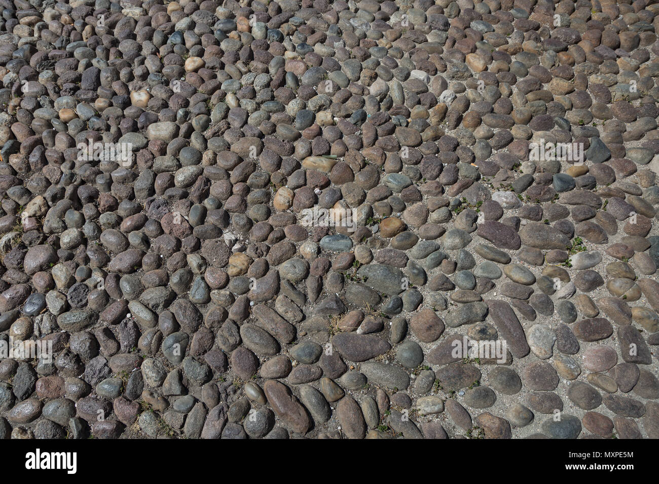 Close up of Ancient Stone Ground: Cobblestone Road in City Street in ...