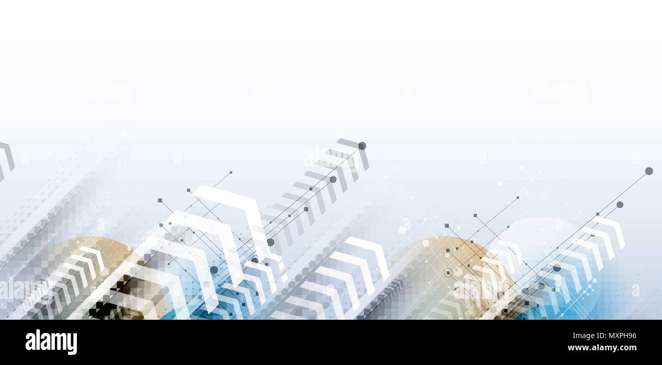 Digital technology world. Business virtual concept Stock Vector