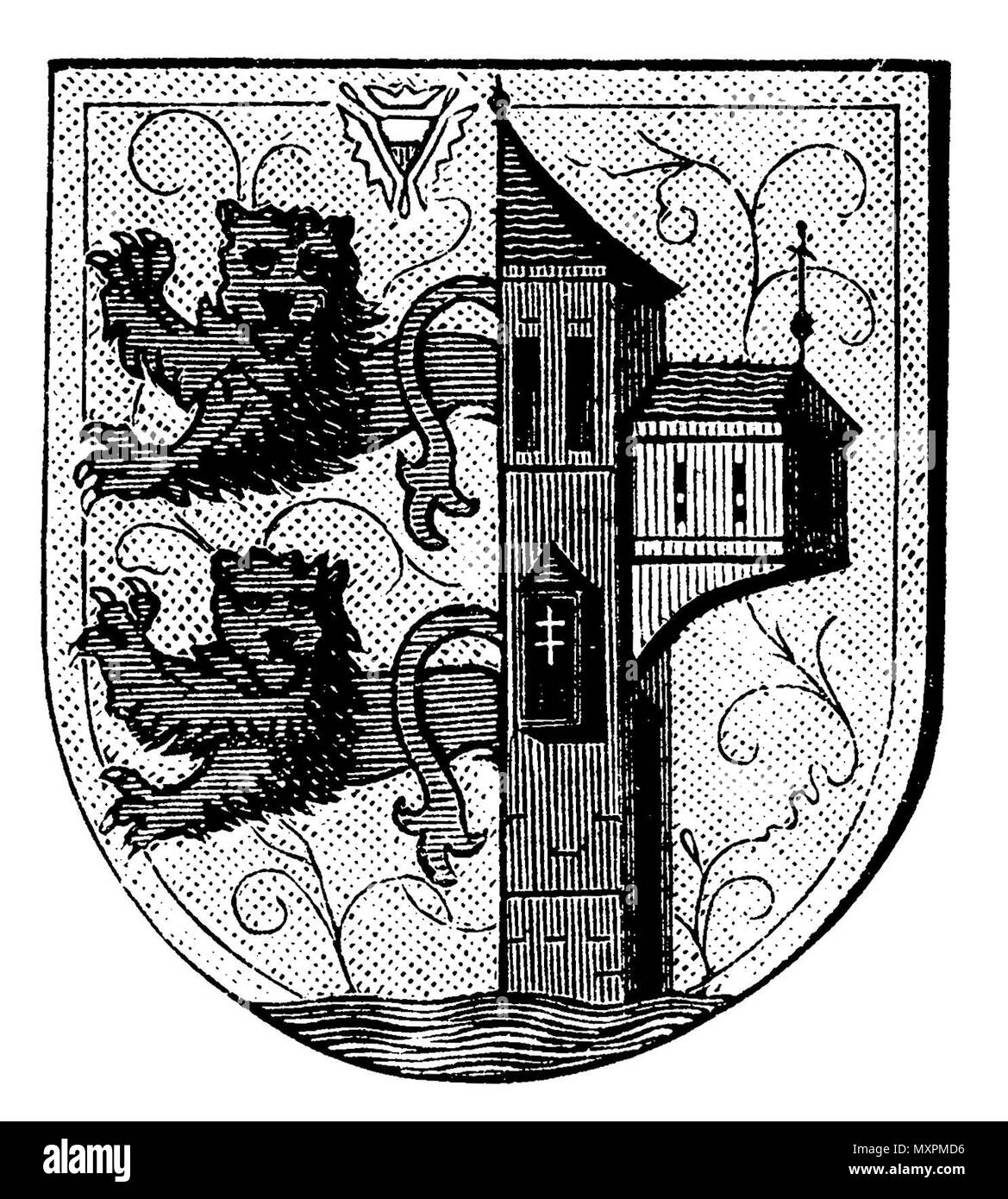 Coat of arms of Flensburg, Stock Photo