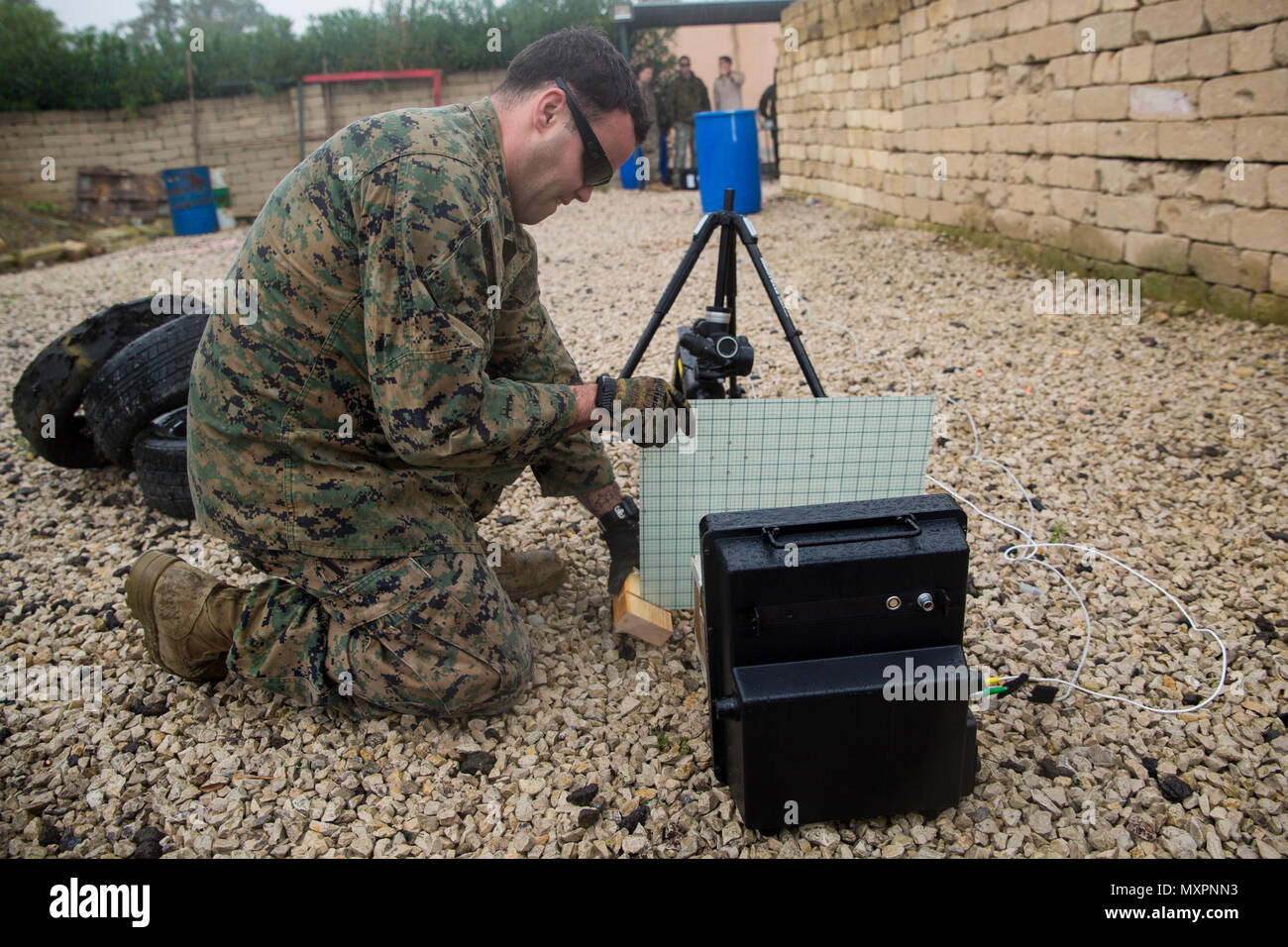 U.S. Marine Corps Staff Sergeant Bryce an Explosive Ordnance Disposal technician