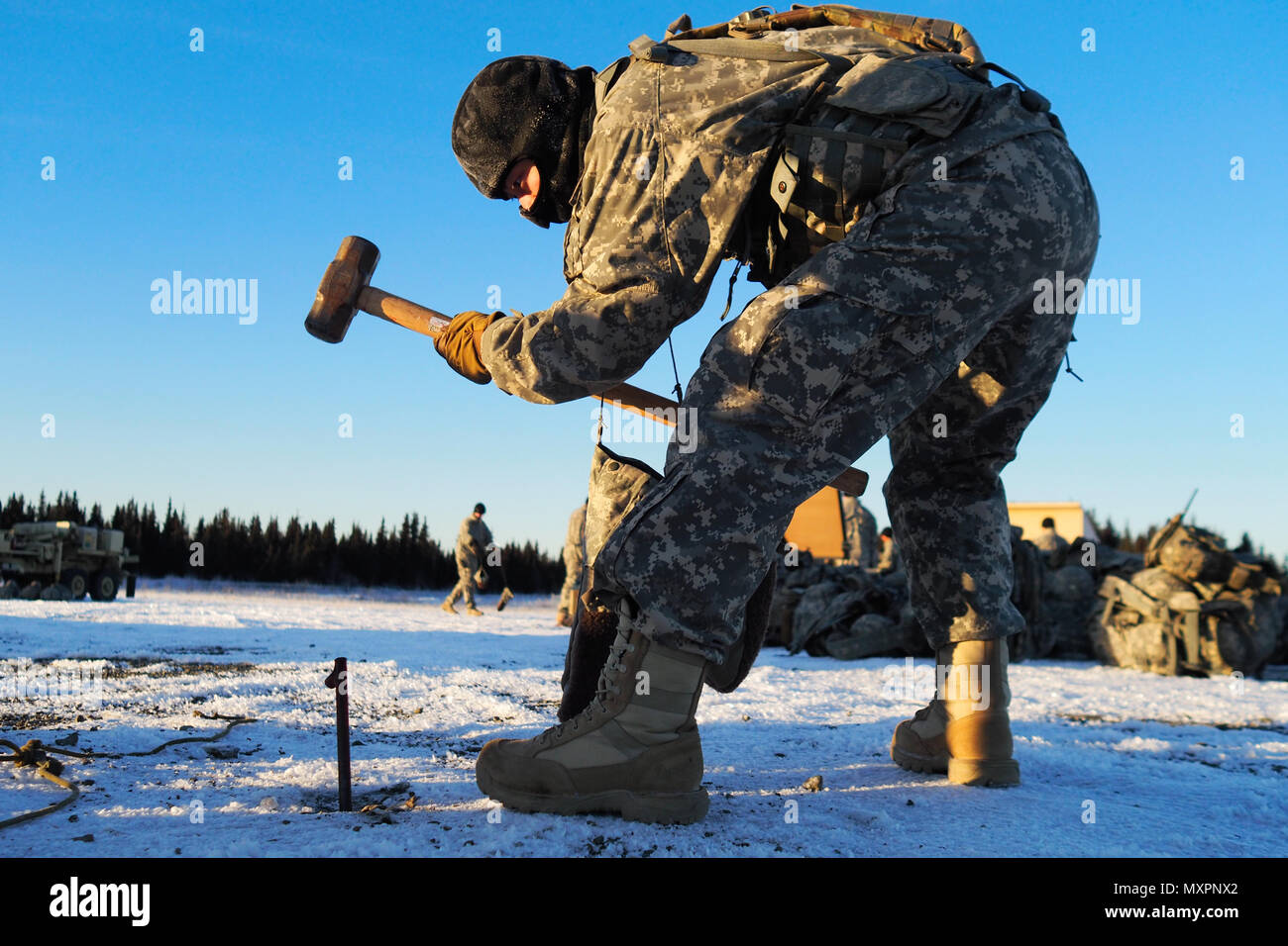 A soldier assigned to the 17th Combat Sustainment Support Battalion, U