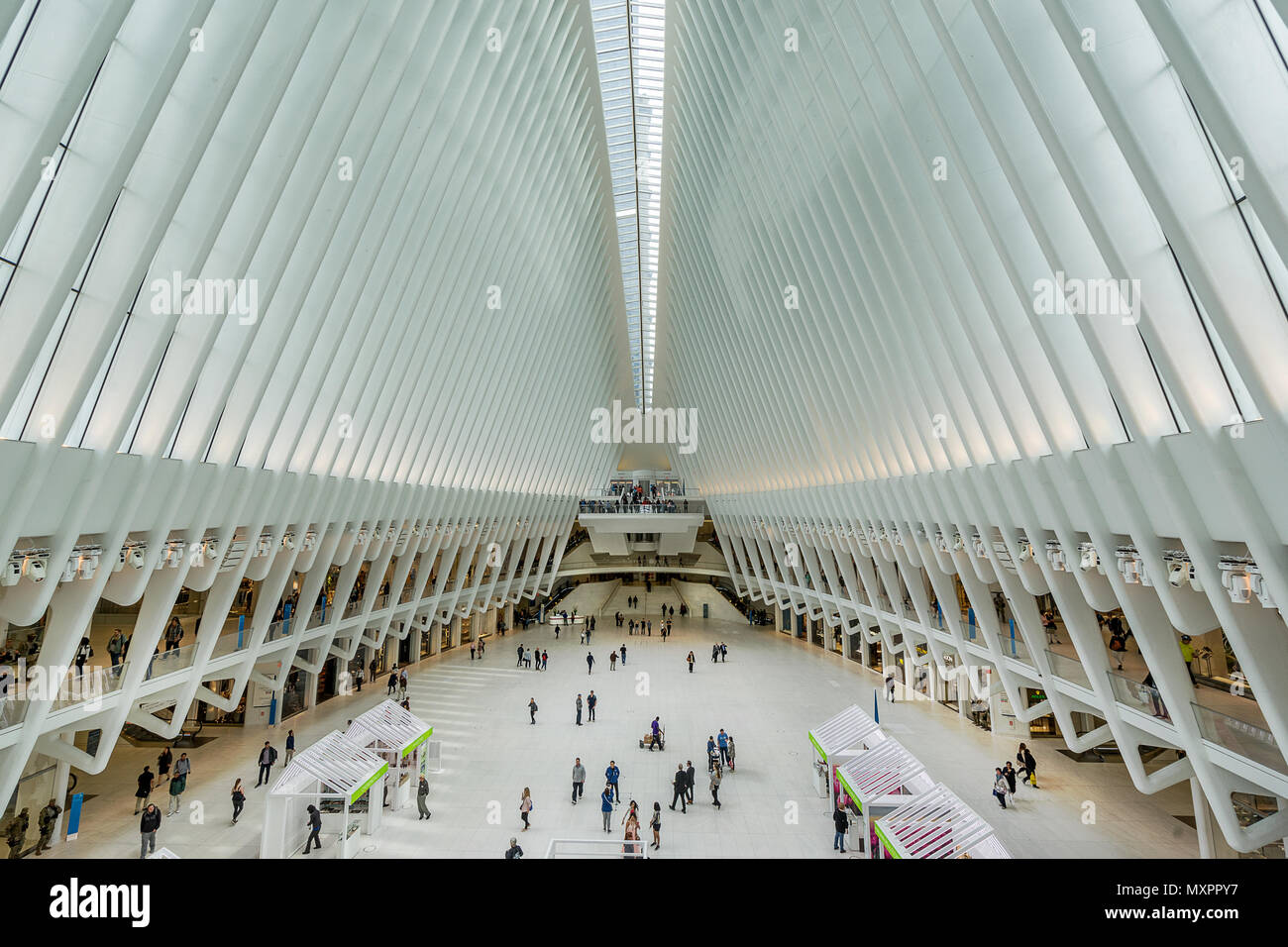 Oculus mezzanine at the world trade center in New York Stock Photo