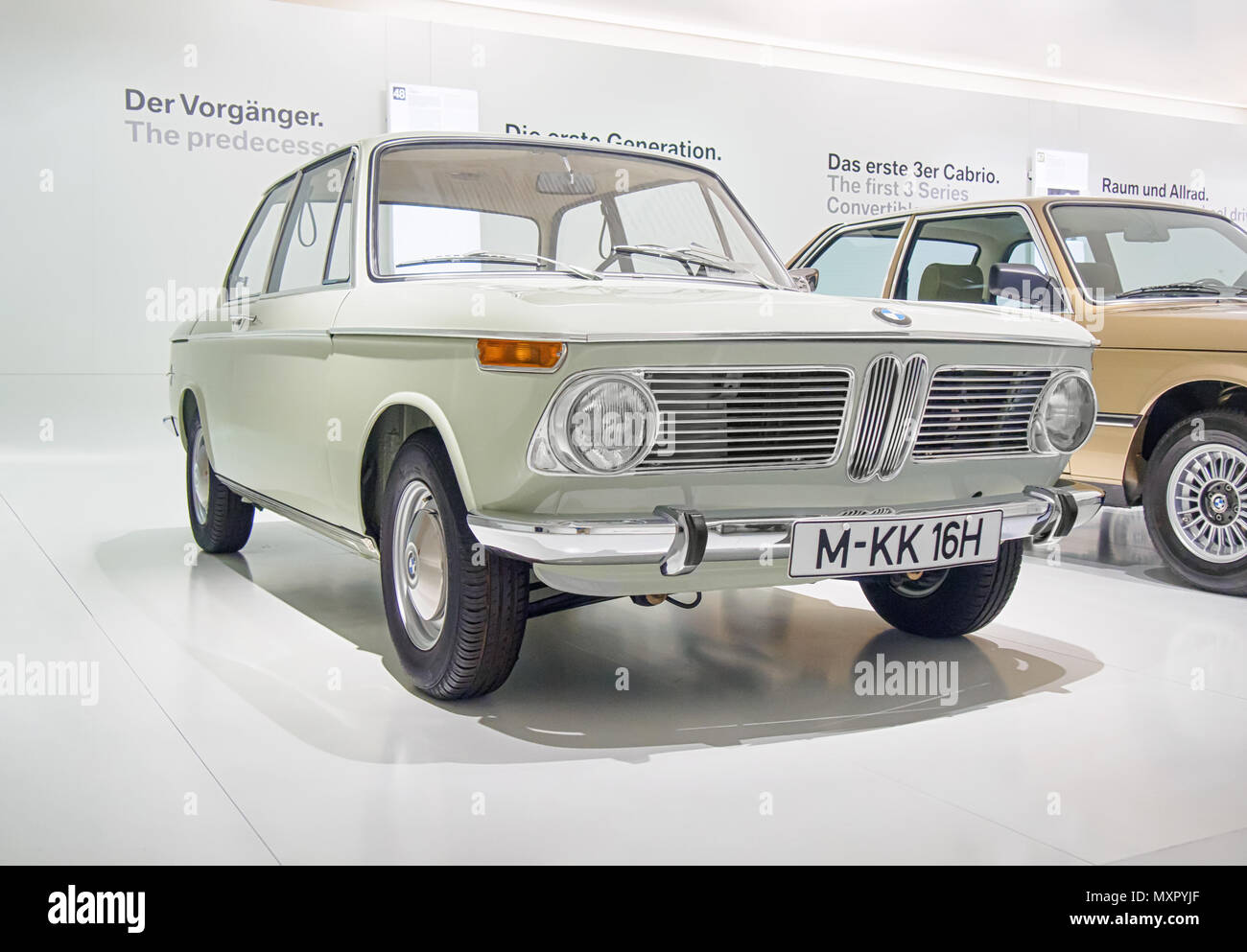 MUNICH, GERMANY-APRIL 8, 2017: 1966 BMW 1600-2 in the BMW Museum ... MUNICH, GERMANY-APRIL 8, 2017: 1966 BMW 1600-2 in the BMW Museum ...