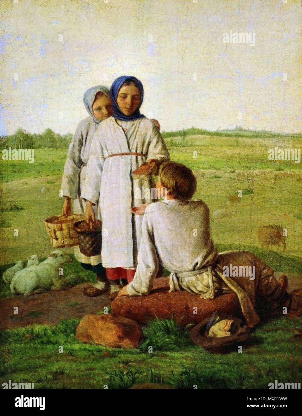 Aleksey Peasant Children in the Field Stock Photo Alamy