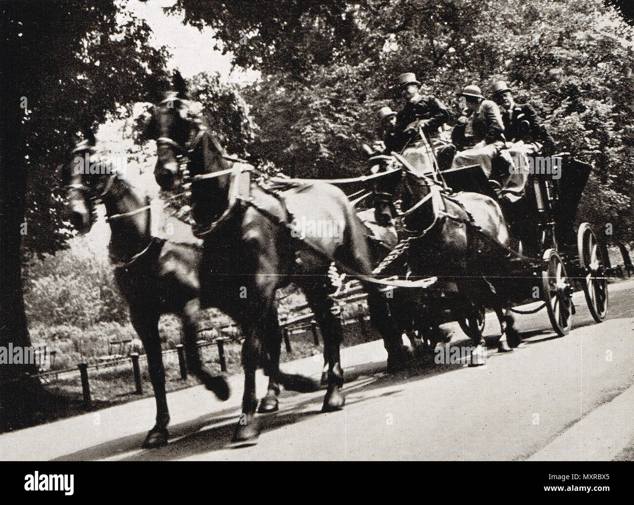 Revival of the Four-in-Hand club in Hyde Park, London, England, Early 20th century Stock Photo