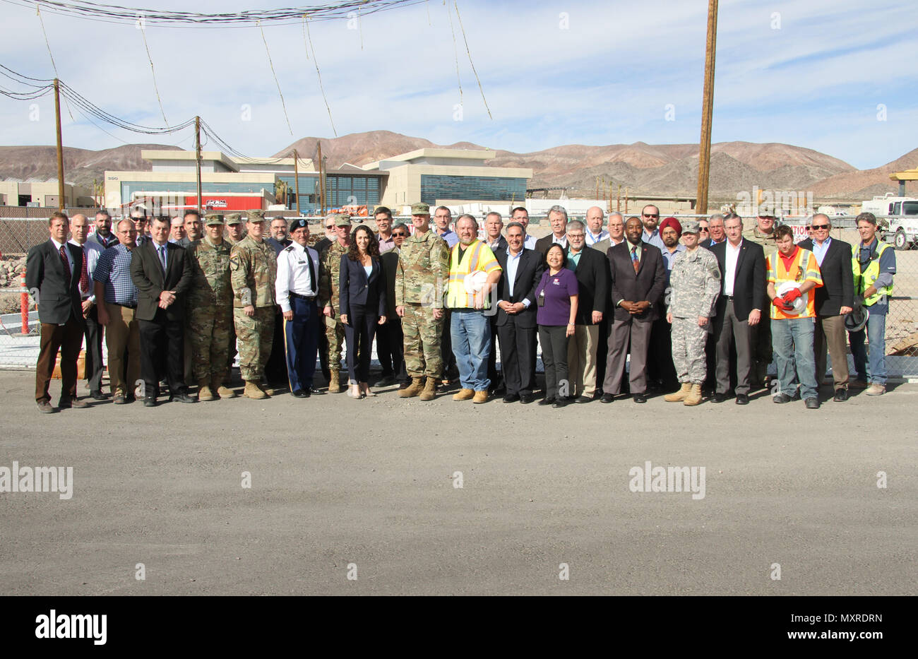 Cheree Peterson, director of programs, USACE South Pacific Division, and the senior executive project manager for the U.S. Army Corps of Engineers Fort Irwin Weed Army Hospital replacement construction project, hosted the project’s Senior Executive Review Group quarterly briefing at Fort Irwin Dec. 1. Peterson also met with the senior project management team headed by Los Angeles District Commander Col. Kirk Gibbs and representatives from the U.S. Army Garrison Fort Irwin, U.S. Army Medical Command, U.S. Army Health Facility Planning Agency, RLF Engineering and Turner Construction Company. Stock Photo