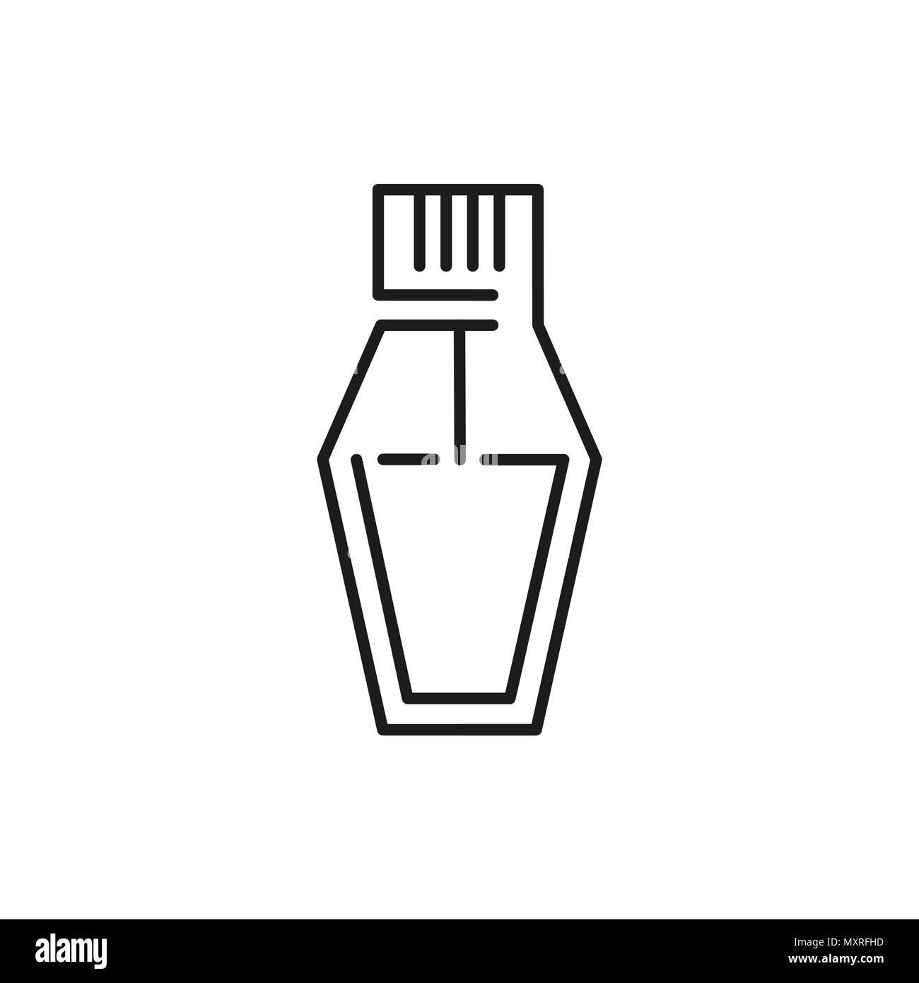 Perfume Bottle Thin Line Icon Vector Illustration Graphic Design Stock ...