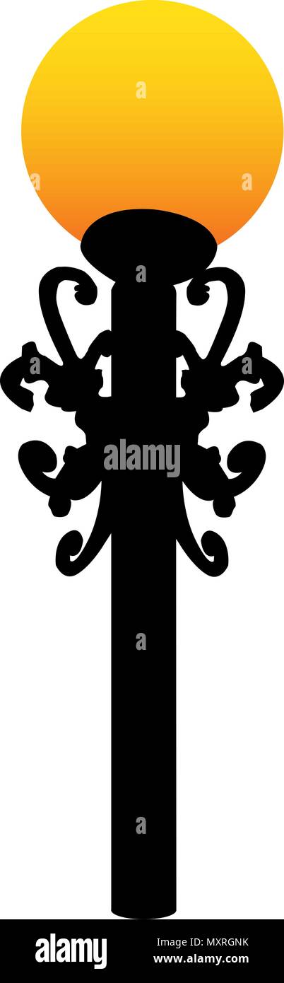 Lamp post street Stock Vector Images - Alamy