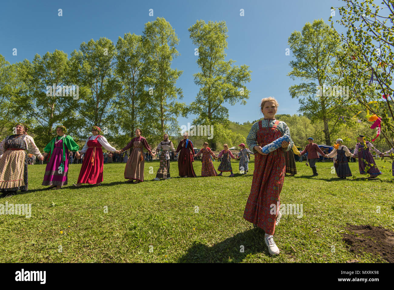 Ruist Ritual Ancient Russian rite: traditional dances Stock Photo - Alamy