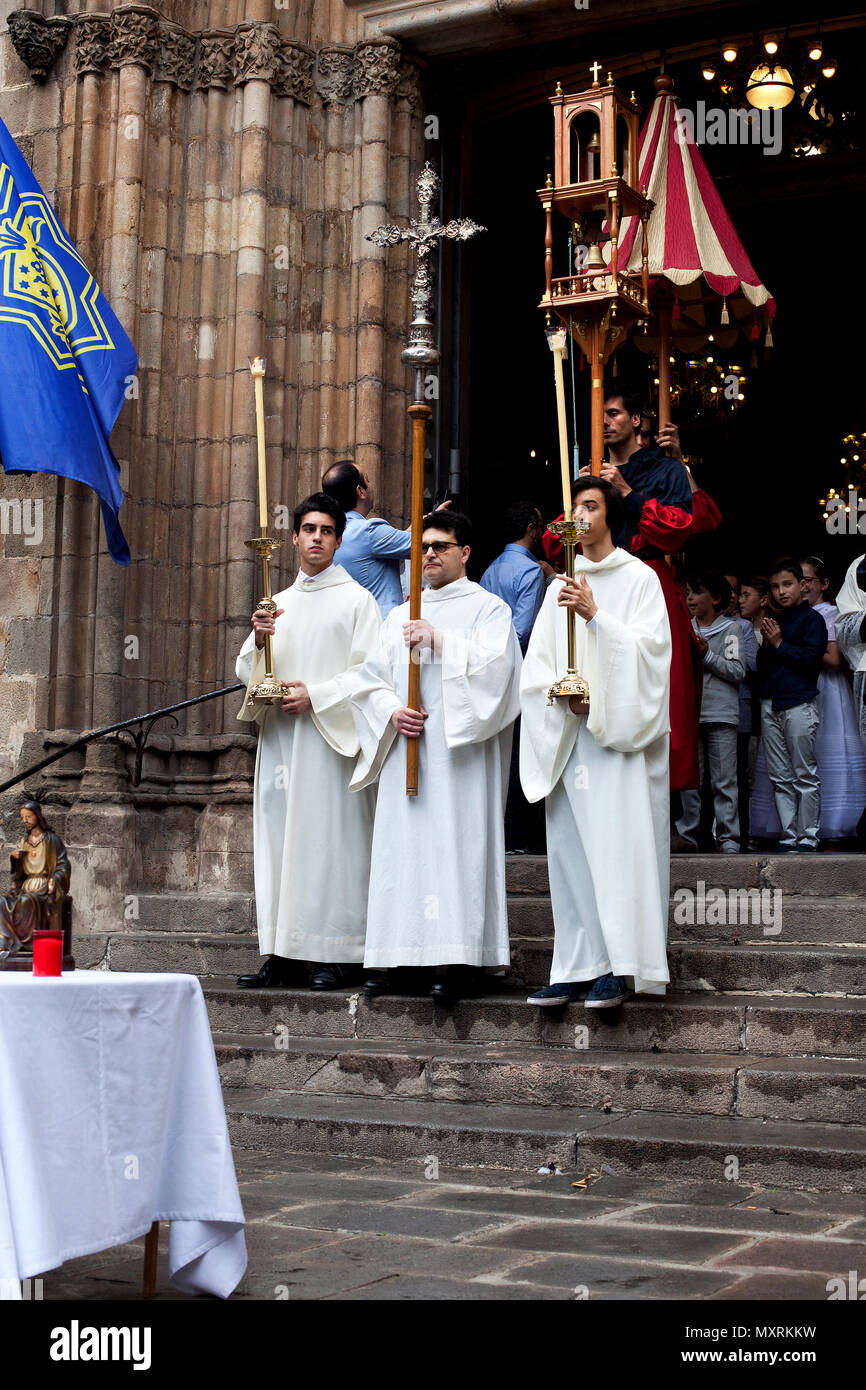 catholic priest white robe