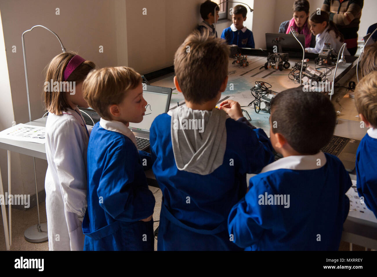 Rome. Technotown, technological scientific toy library in Villa Torlonia. Italy. Stock Photo