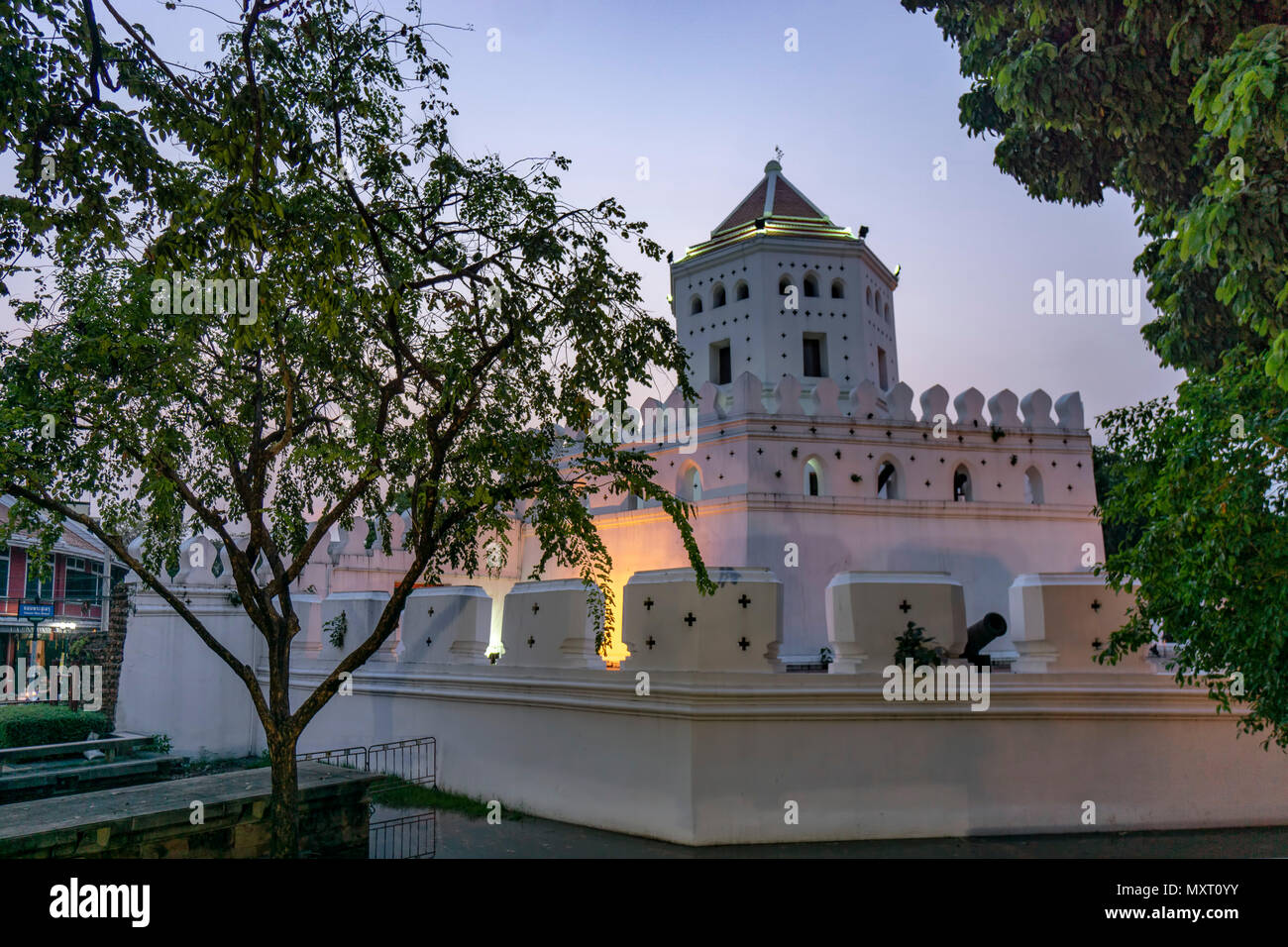 Phra Sumen Fort; Bangkok, Thailand, Stock Photo
