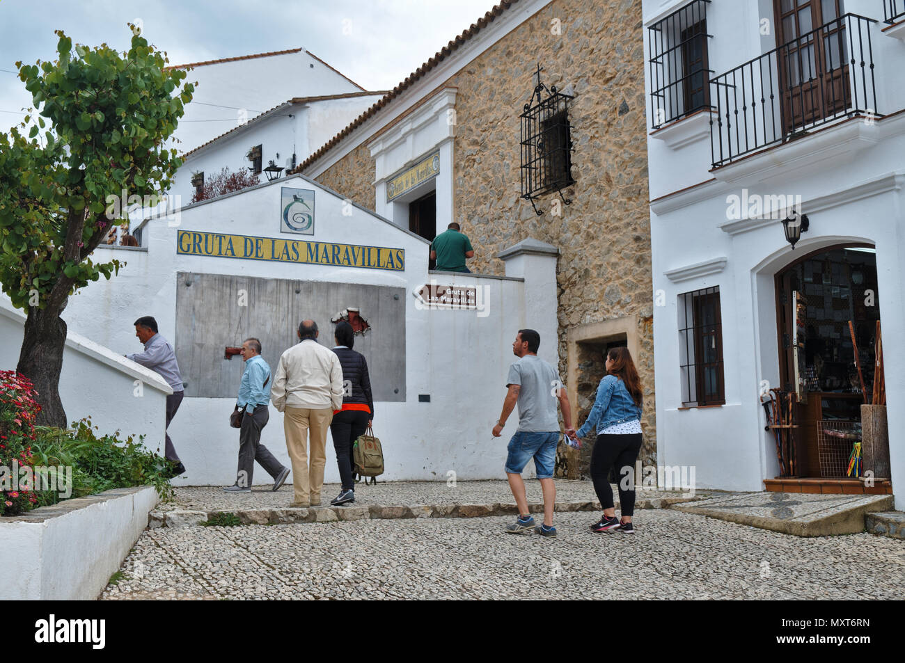 Gruta de las Maravillas outside building in Aracena. Andalusia, Spain Stock Photo