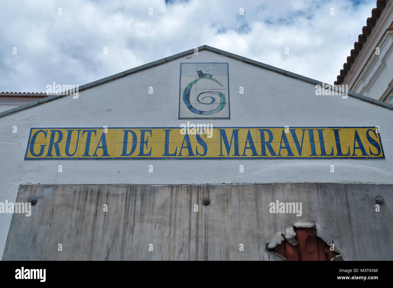 Gruta de las Maravillas outside building in Aracena. Andalusia, Spain Stock Photo