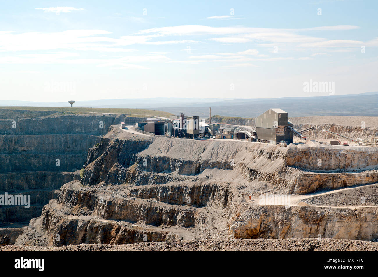 Cold Stone Cut Quarry, Greenhow Hill, North Yorkshire Stock Photo