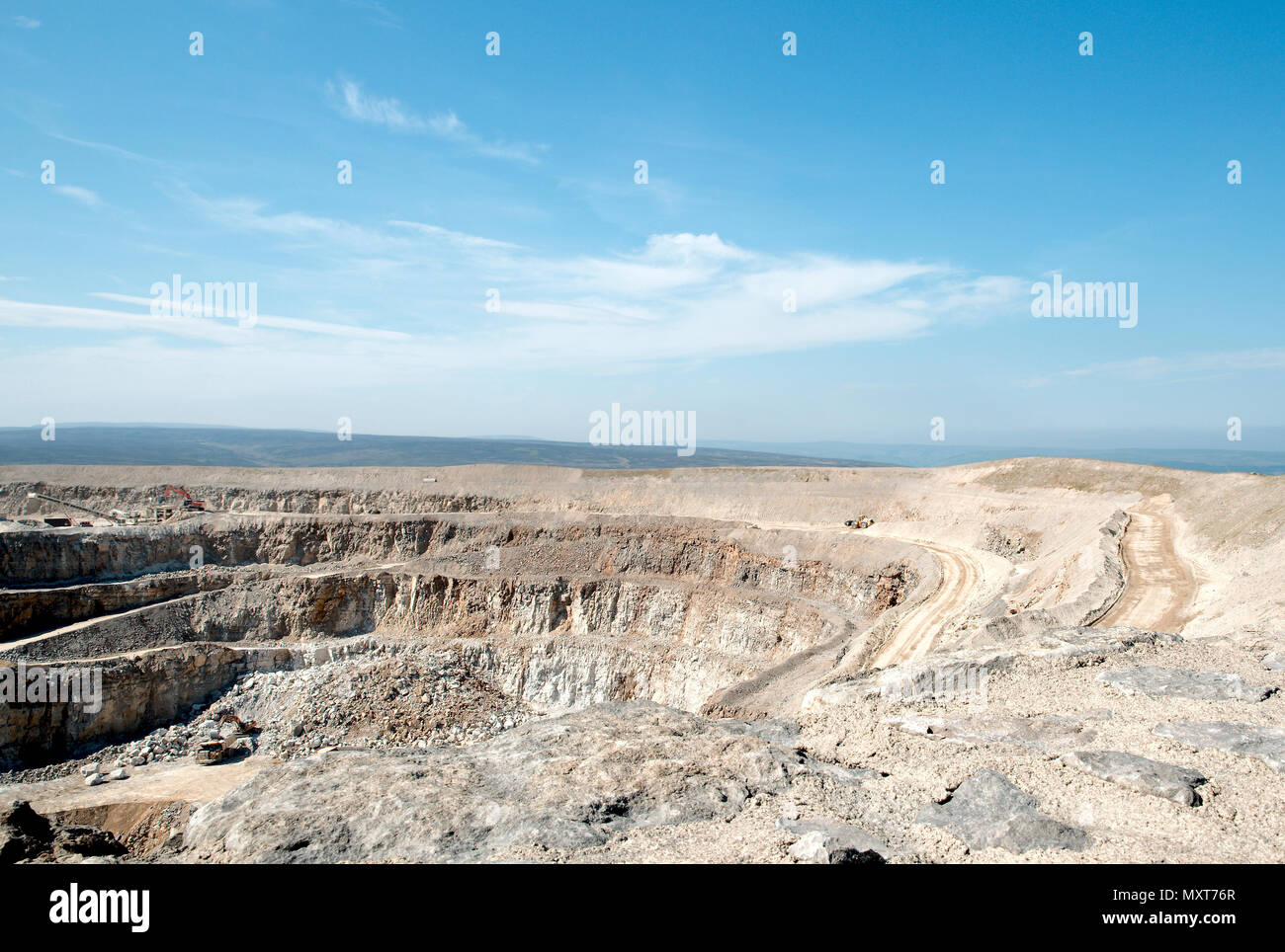 ColdStones Cut Quarry, Greenhow Hill, North Yorkshire Stock Photo