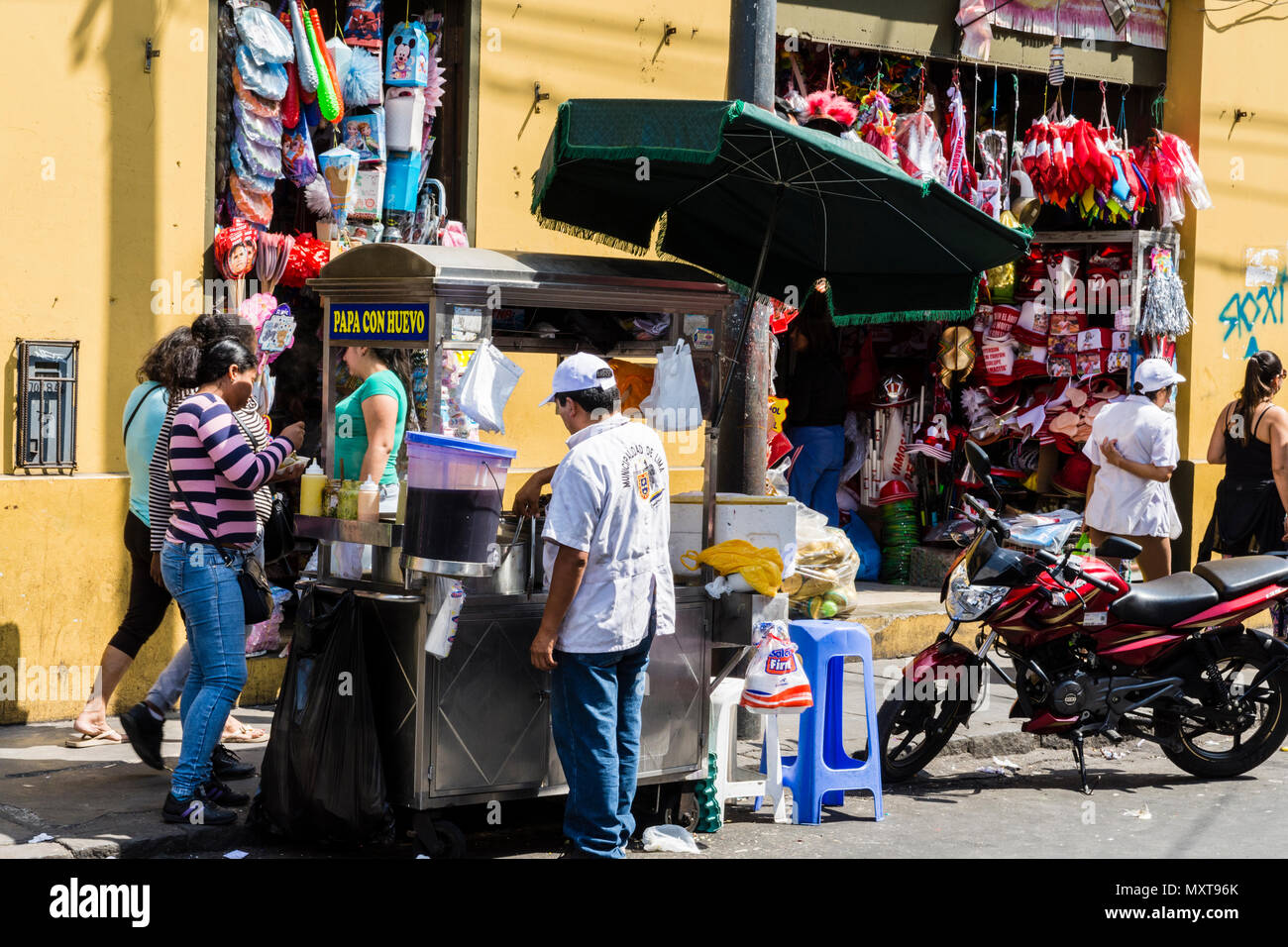 stores in the historic center of Lima Stock Photo Alamy