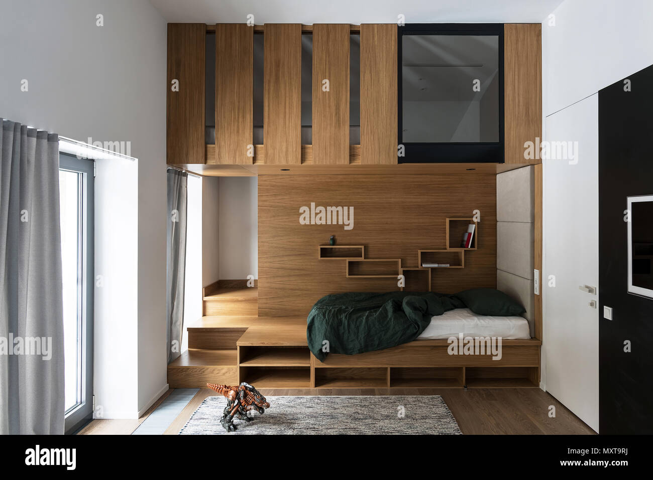 Children S Room With Large Windows White Walls And A Parquet With