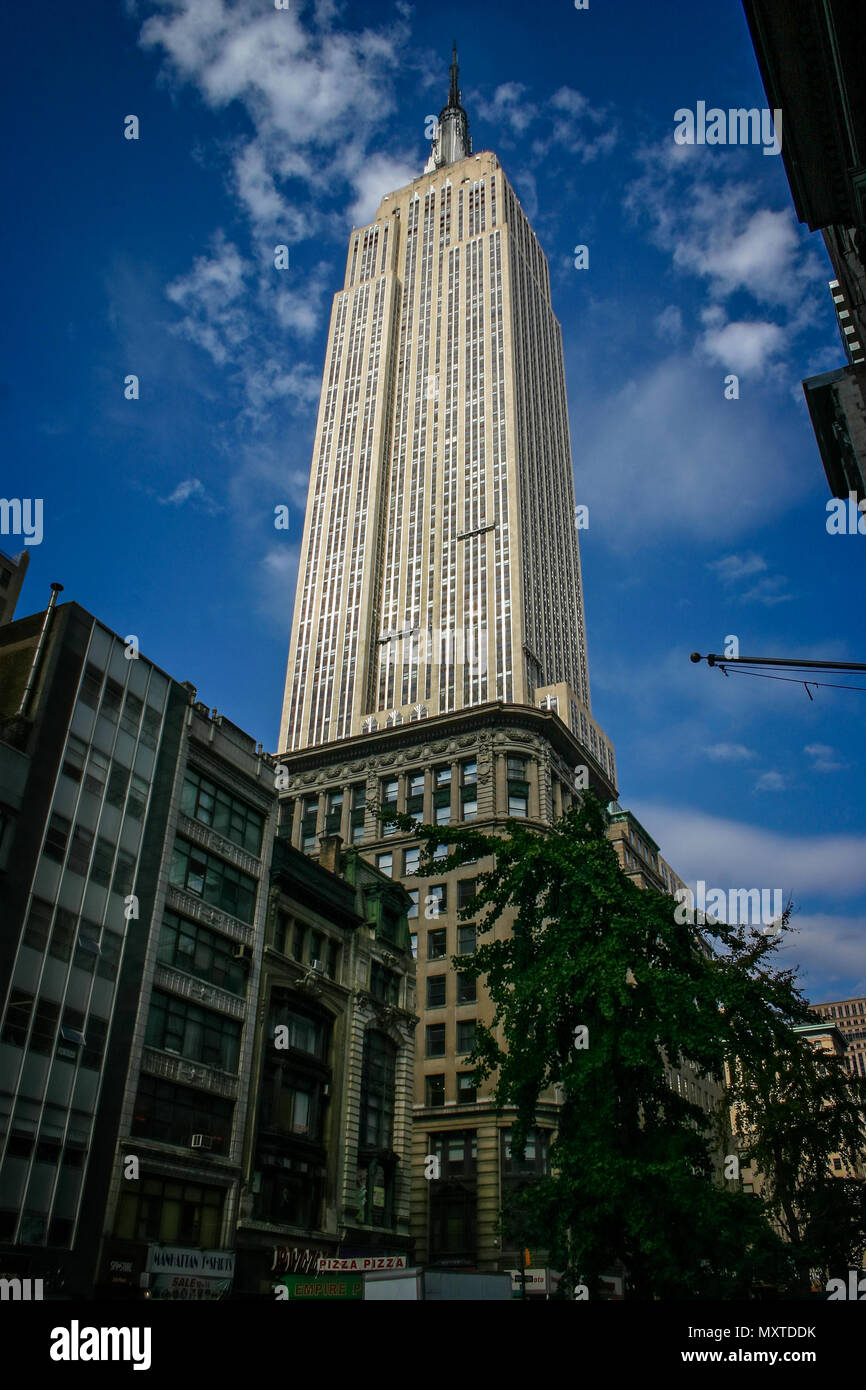 Empire State Building from street level taken in New York City, New ...