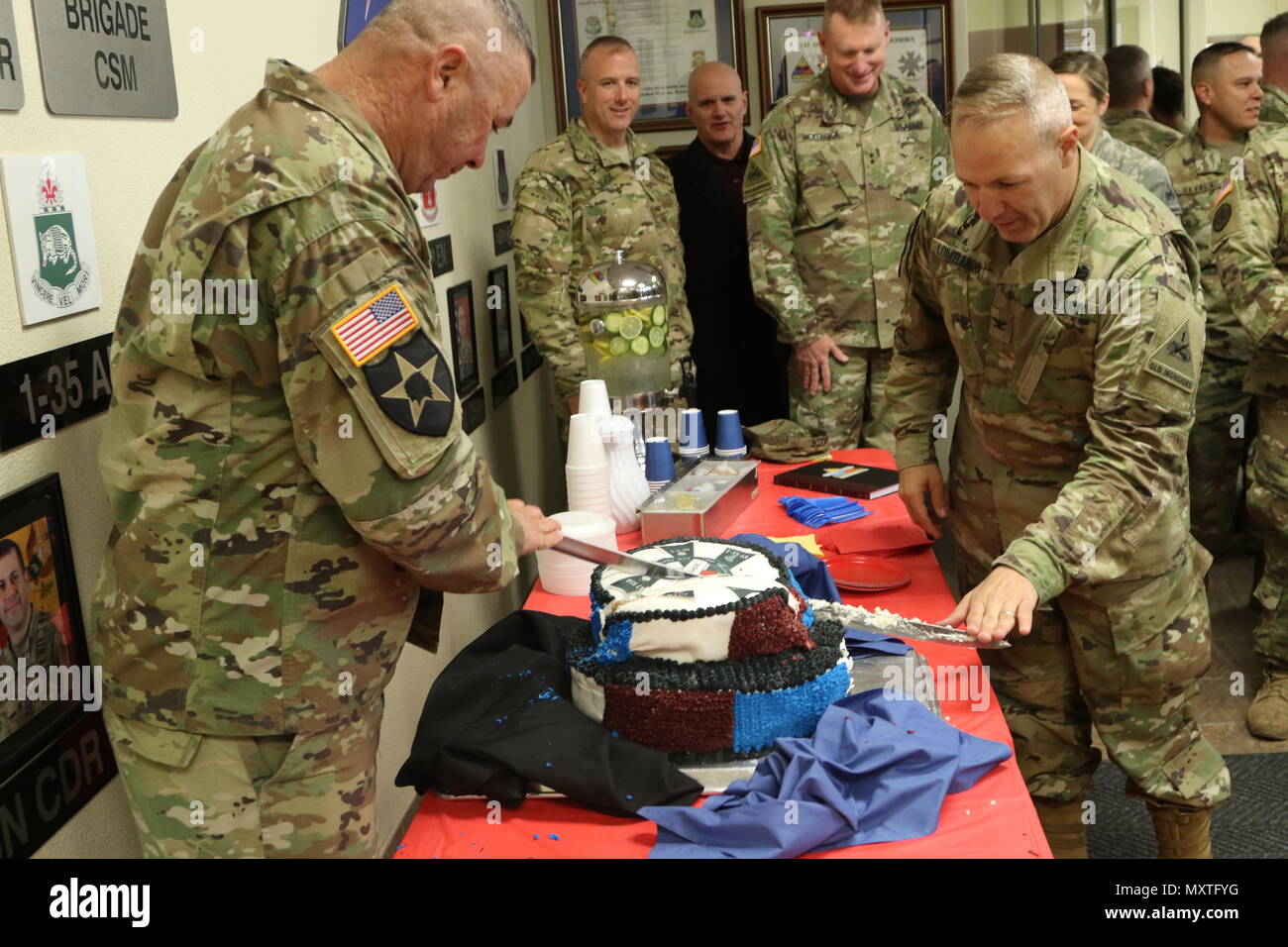 During the mission transition ceremony at Fort Bliss, Texas, the 2nd ...