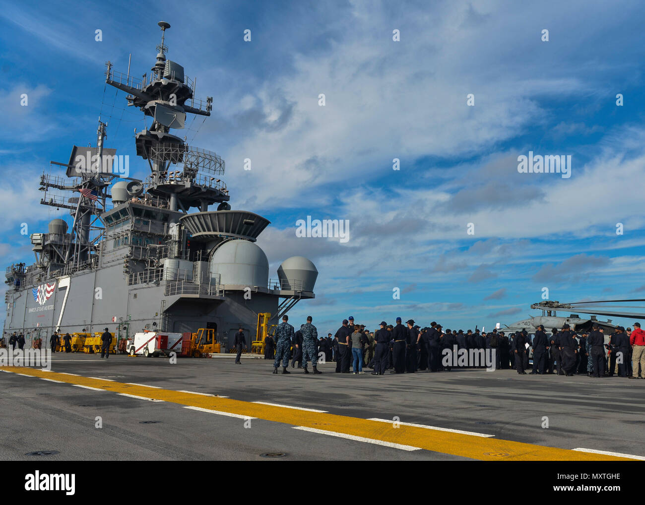 ATLANTIC OCEAN (Dec. 7, 2016) Sailors muster with their life raft