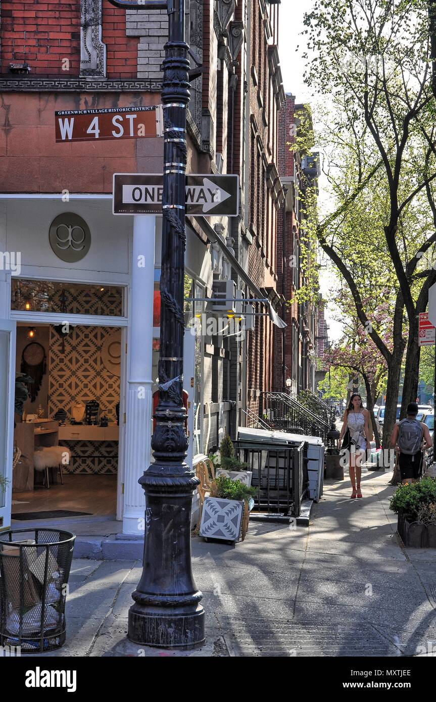 Life in Greenwich Village, Manhattan, New York Stock Photo