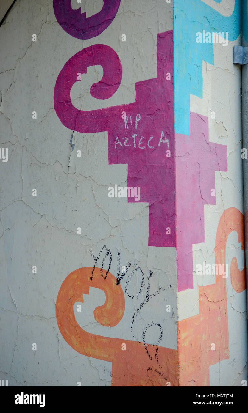 Various colors, textures and patterns around New Orleans, Louisiana in September 2016. Stock Photo