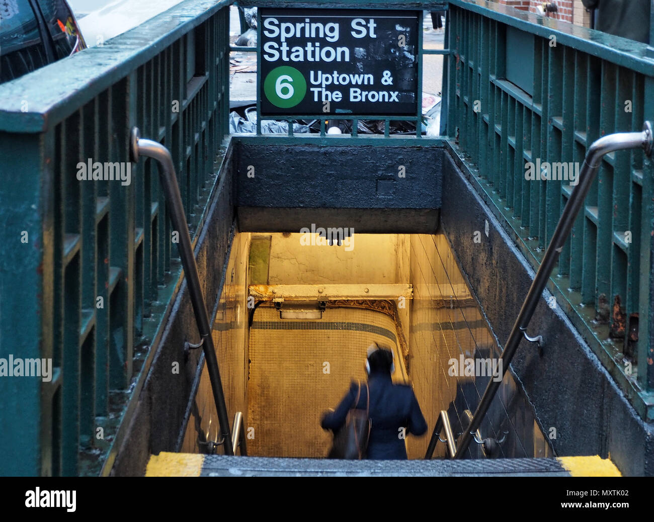 Subway, Spring St Station, New York City Stock Photo Alamy