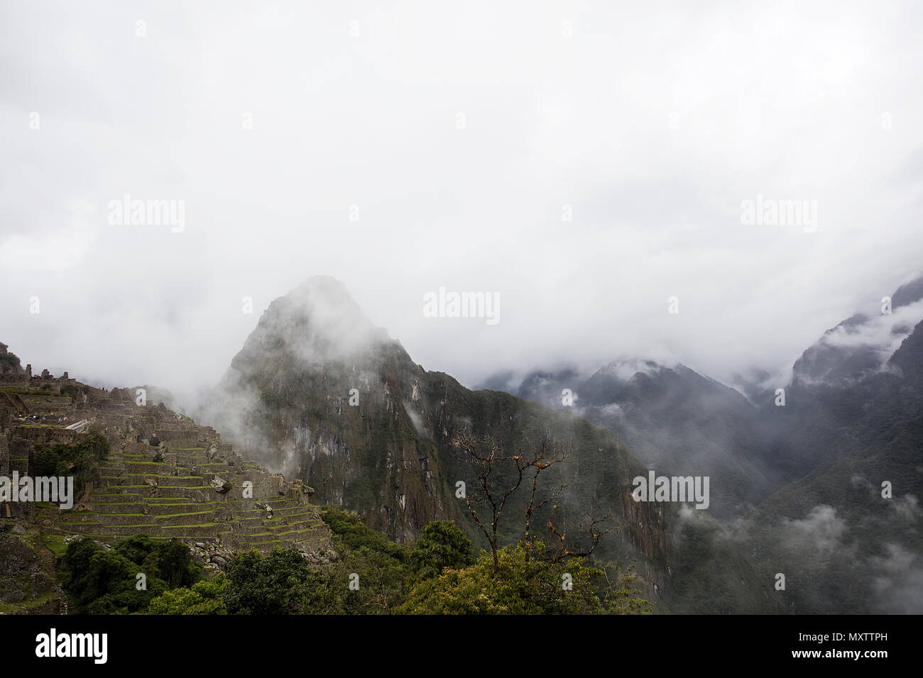 View at Machu Picchu Inca ruins in Peru Stock Photo - Alamy