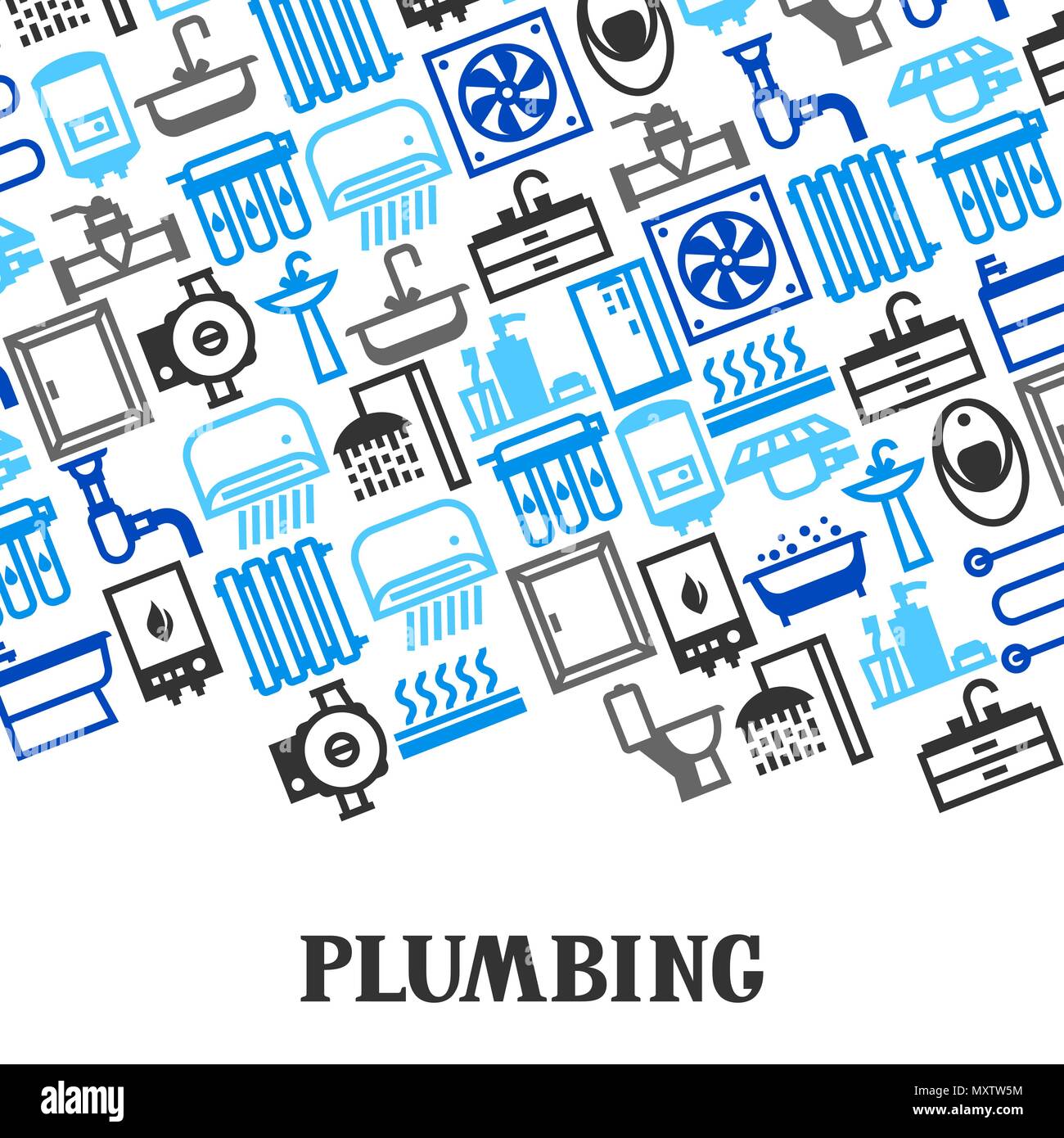 Plumbing background design. Stock Vector