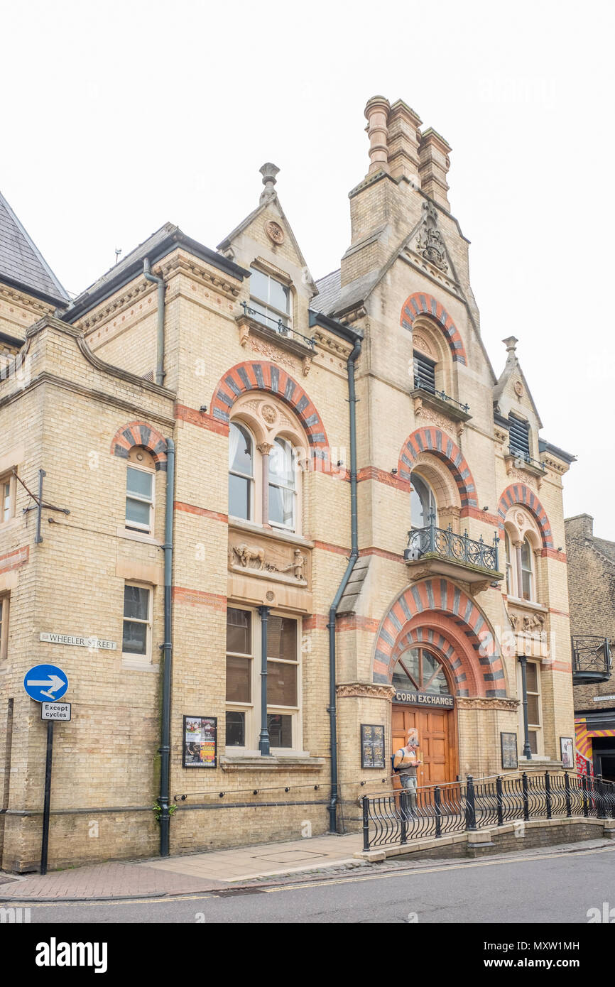 The front facade of the Corn Exchange, built in the century