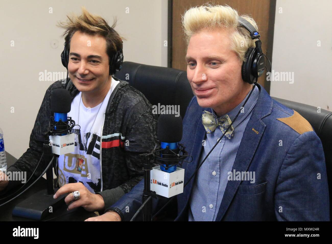 L.A. Talk Radio presents 'The Amber Lynn Show', co-hosted By McKenzie Olsen.  Featuring: Pol Atteu, Patrik Simpson Where: Sherman Oaks, California, United States When: 03 May 2018 Credit: WENN.com Stock Photo