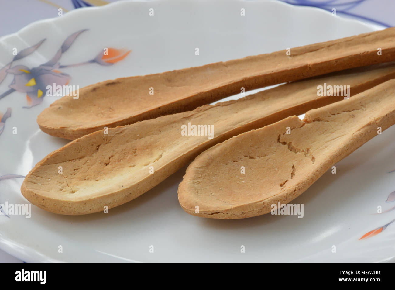 Edible spoon, Kolkata Stock Photo Alamy