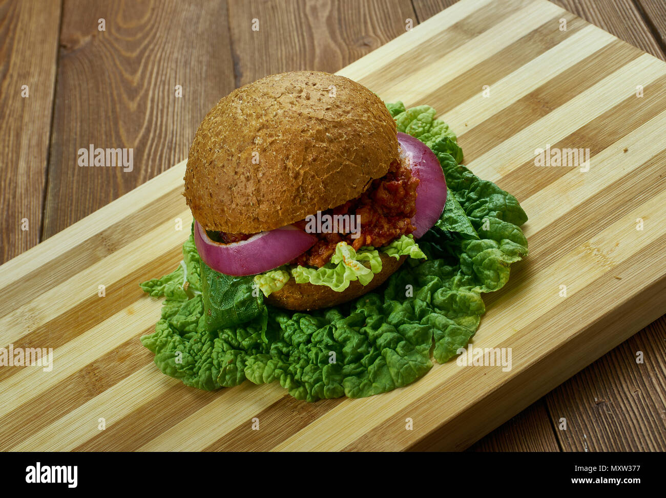 Asian Sloppy Joes , Full of ground pork, hoisin sauce, ginger, chili