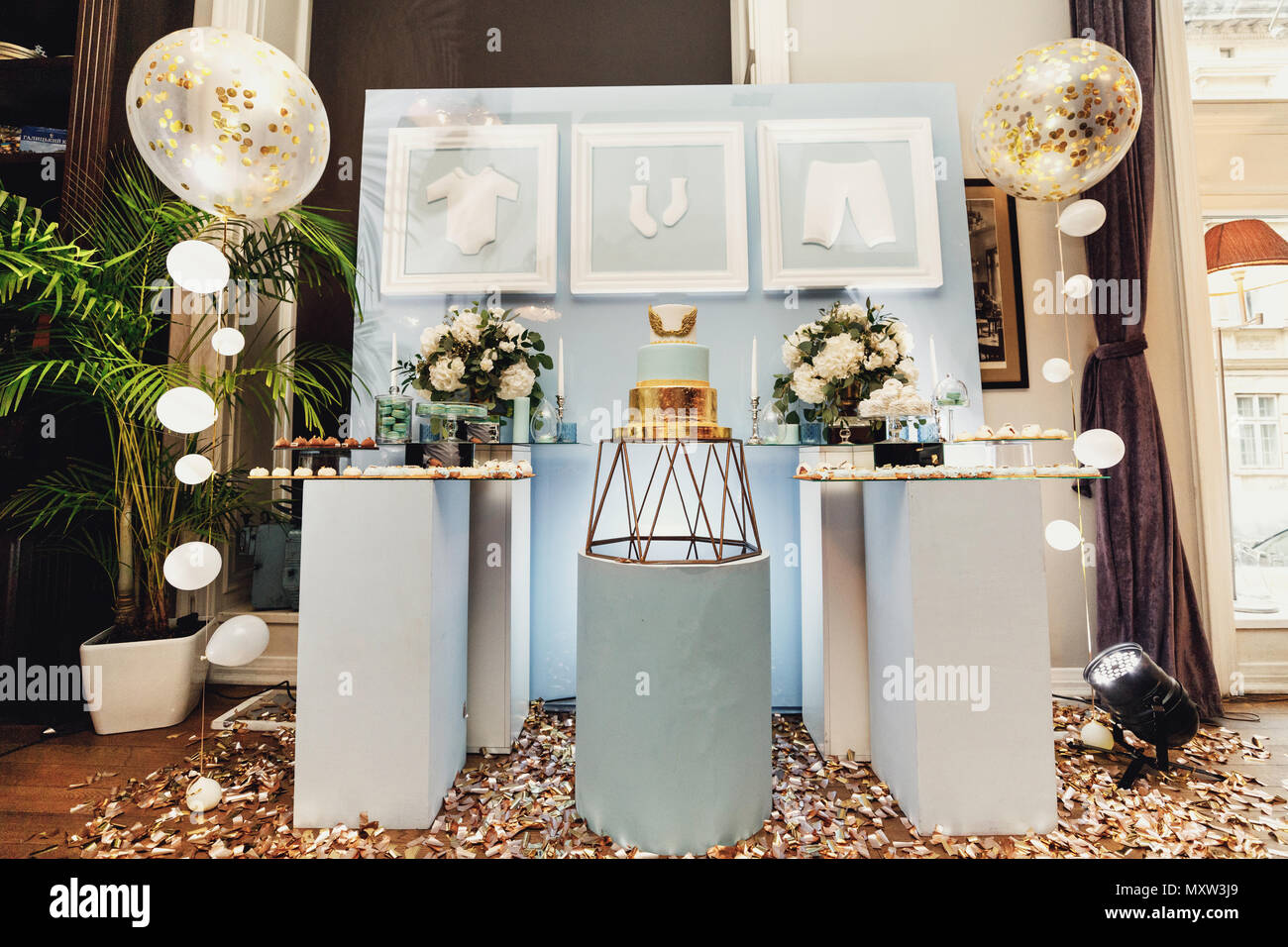 Baby shower party. Decoration for event Stock Photo Alamy