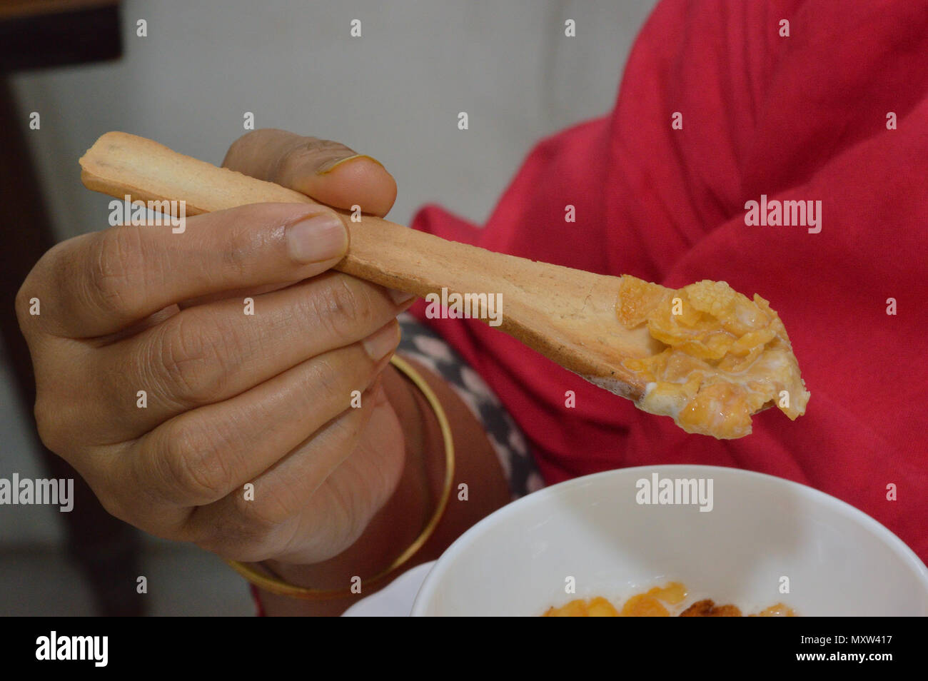 Edible spoon, Kolkata Stock Photo Alamy