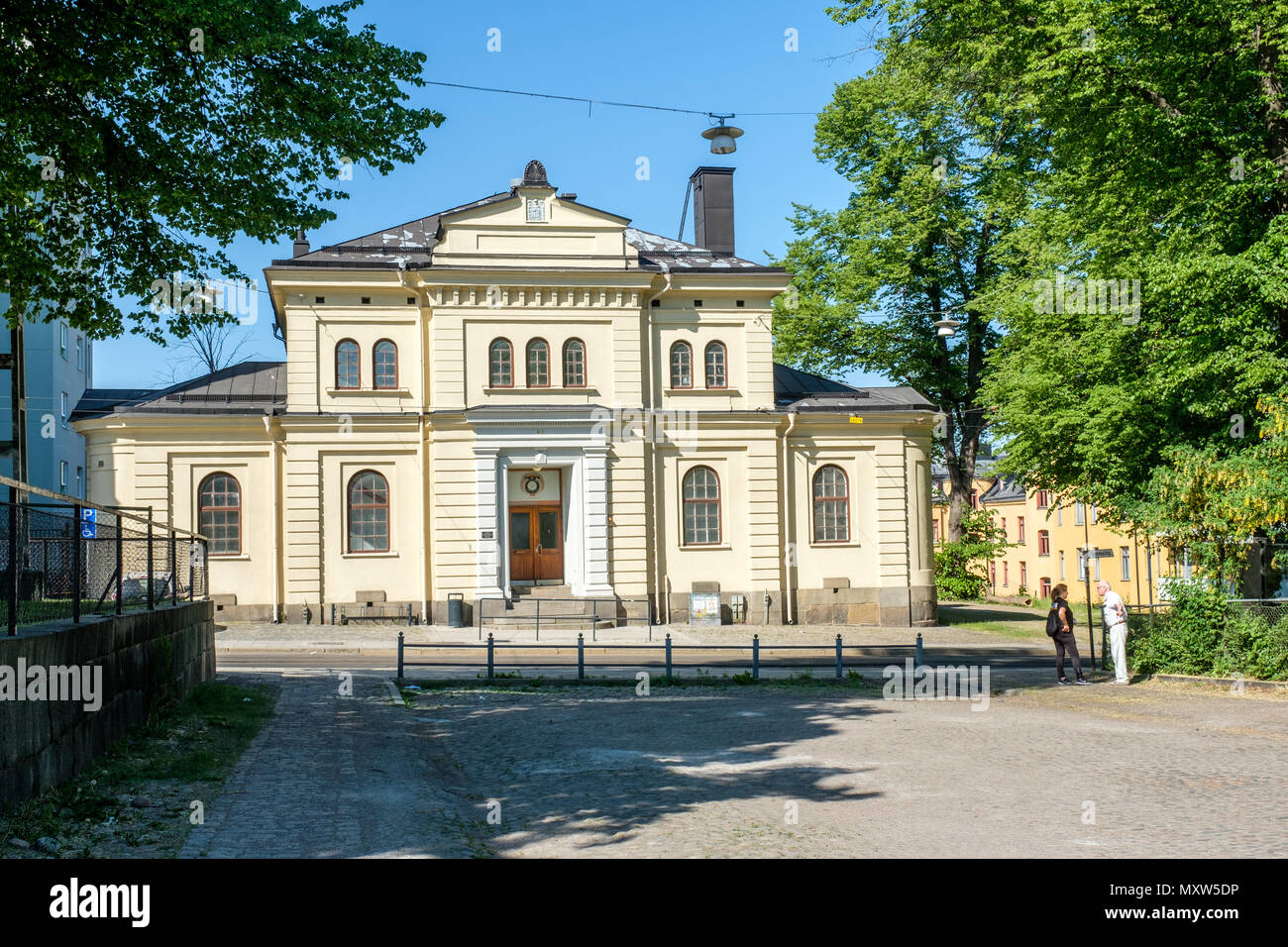 The Old Gymnastics builing from 1868 at Nygatan in Norrkoping, Sweden. It is a listed historic building in Sweden. Stock Photo