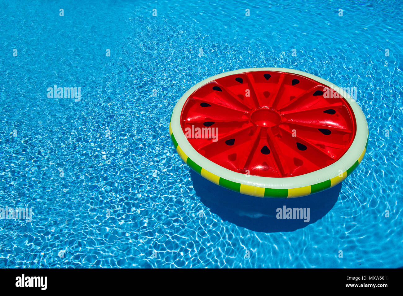 Watermelon float in the pool Stock Photo Alamy
