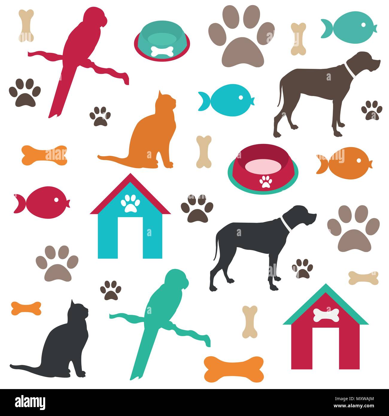 Pet background Stock Vector