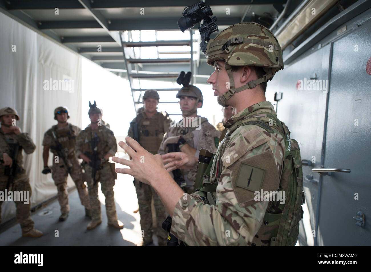 Service members assigned to Commander, Task Group 56.1 (CTG 56.1 ...