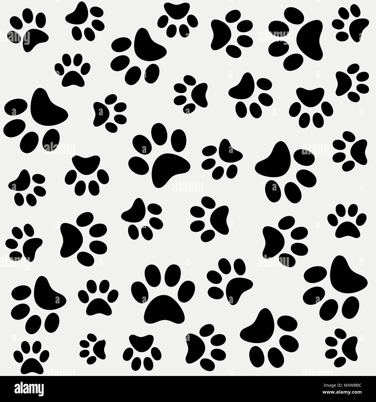Pet Foot Pattern Seamless animal pattern of paw footprint Stock Vector Image & Art - Alamy