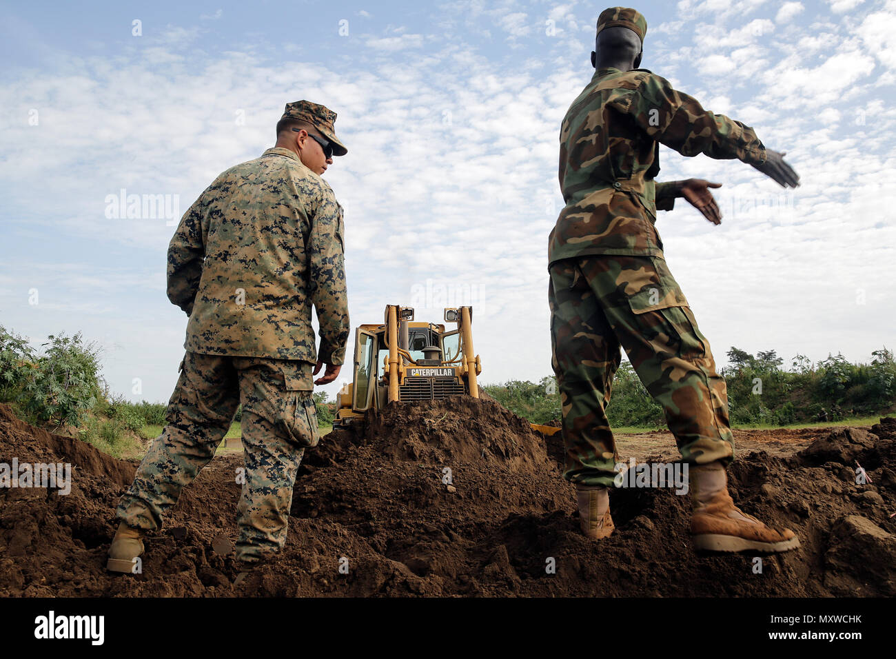 Defensive Berm At Camp Singo, Uganda, on November 16, 2016, U.S. Marines with Special ...