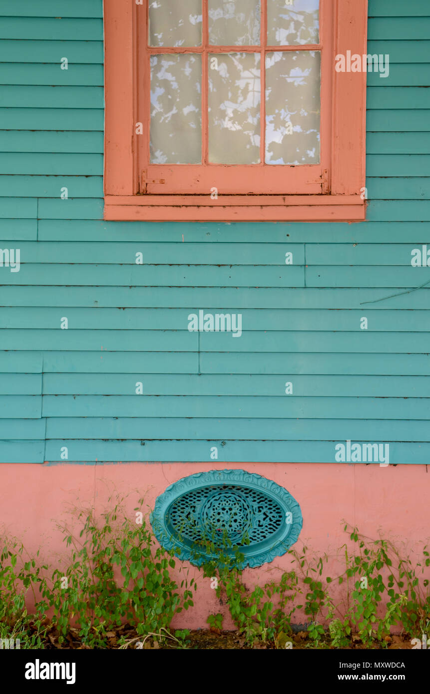 Various colors, textures and architecture around New Orleans, Louisiana Stock Photo