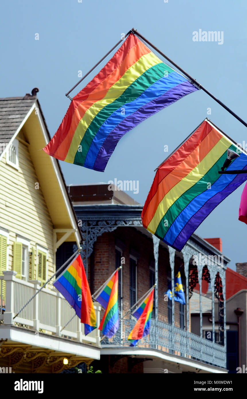 Various colors, textures and architecture around New Orleans, Louisiana Stock Photo