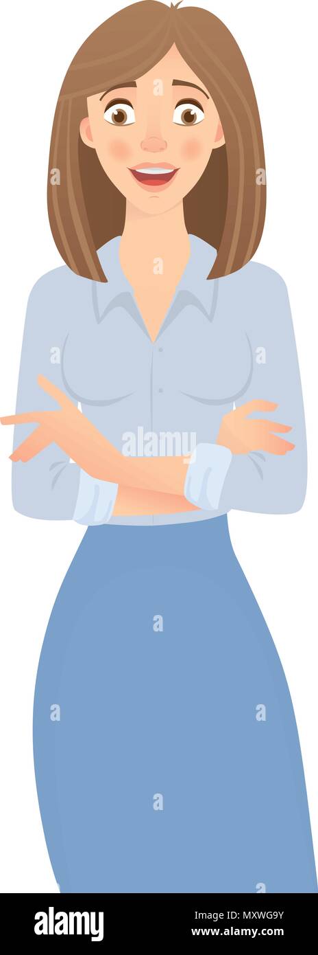 business woman isolated Stock Vector