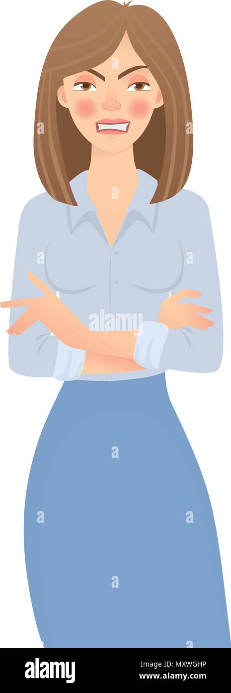 Cartoon woman angry hi-res stock photography and images - Alamy