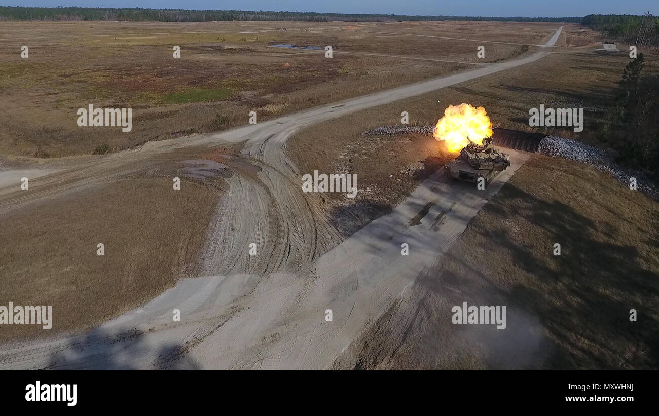 Aerial Drone Image Of An M1A2 Abrams Main Battle Tank Crew, From The ...