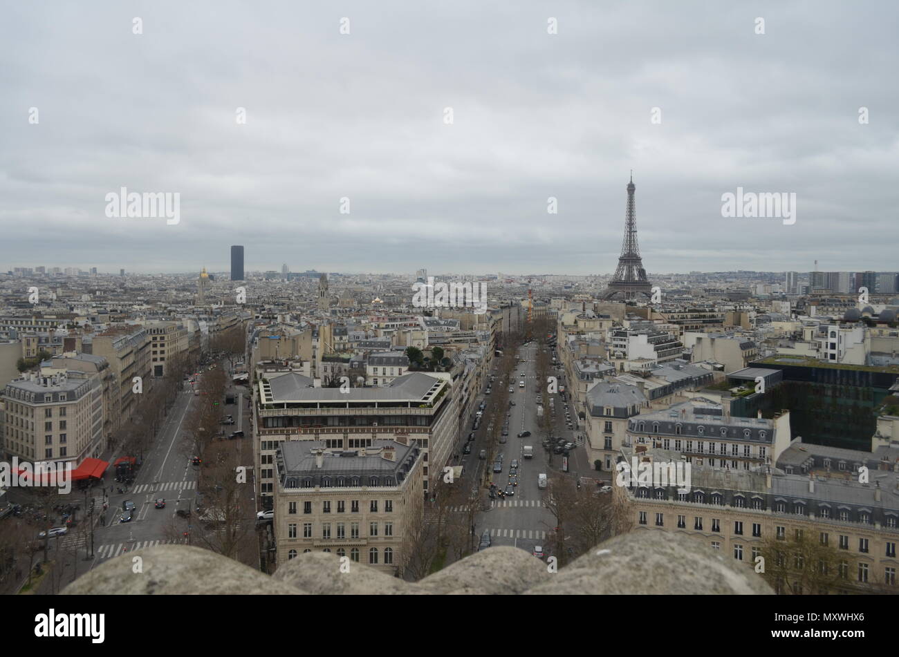 Cloudy Paris Stock Photo