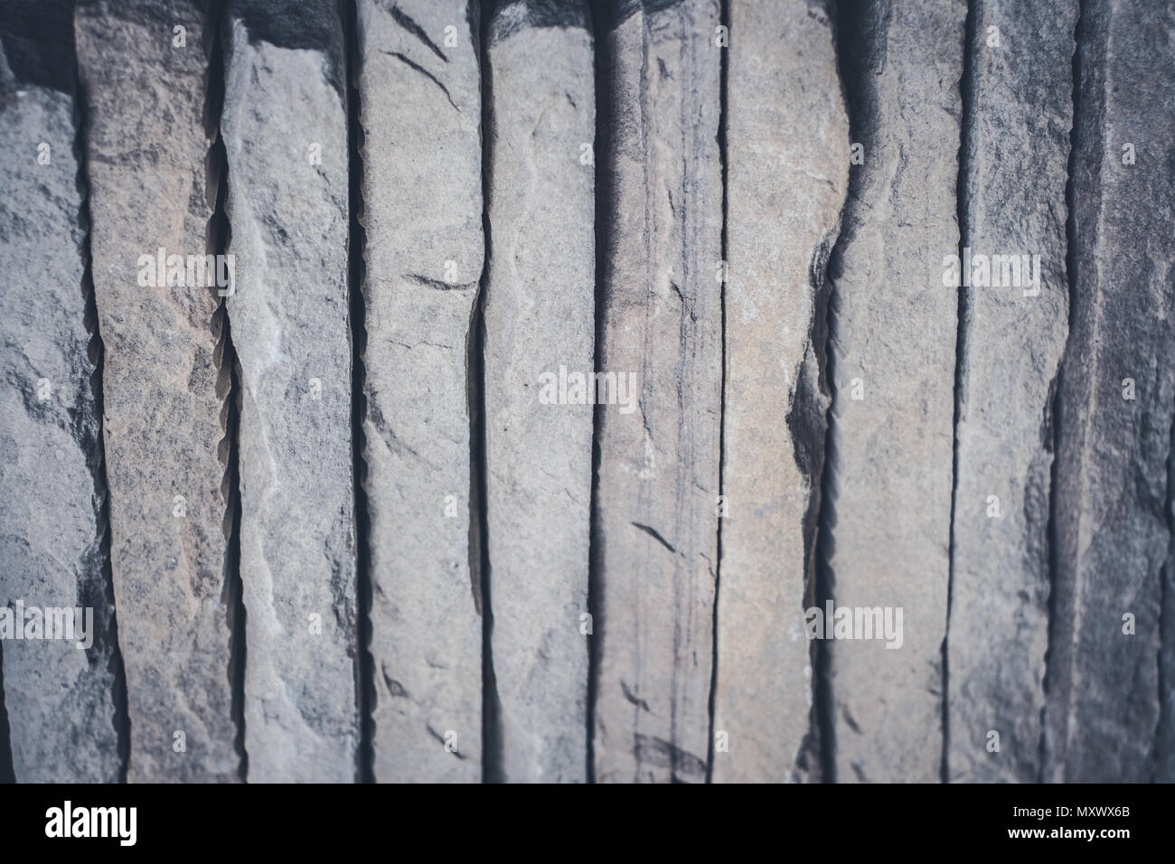 stone background - stacked stone tiles abstract closeup Stock Photo